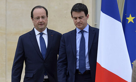 Hollande y Valls Los franceses respaldan la decisión de Hollande